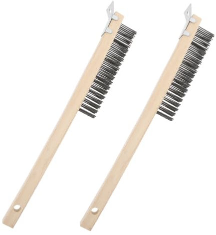 Didiseaon Heat Resistant Pizza Oven Tool Set Includes Wire Brush for Drill Grill Brush Pizza Stone