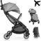 LIONELO Leichter Kinderwagen, Julie One, für Neugeborene bis 22 kg, kompakter, faltbarer Kinderwagen, verstellbar und neigbar, belüftete Rückenlehne, erweiterter Baldachin, Fußsack, Moskitonetz