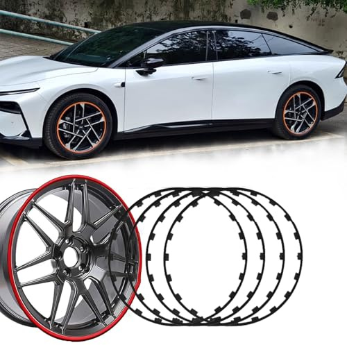 Cammeciso Protectores De Llantas De AleacióN,Protectores de Borde de Nailon para Llantas de aleación,16-21 Pulgadas Protector De Llanta De Coche,Juego de 4,Anti RasguñOs,Aplicable a Todos los Modelos