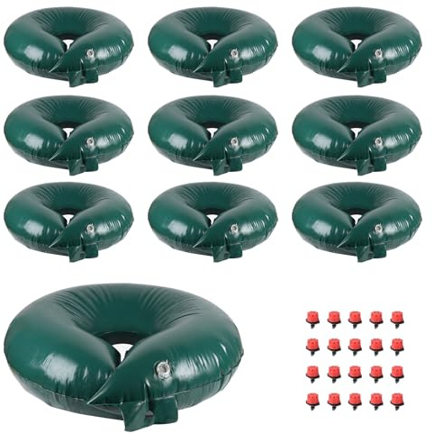 LALAGO 10 Stück Bewässerungsring, Automatische Bewässerungsbeutel, 56 L Baumbad Bewässerungssack, PVC robust & UV stabil Wassersack für Bäume, Bewässerung von Obstbäumen- Bewässerung 6 Stunden