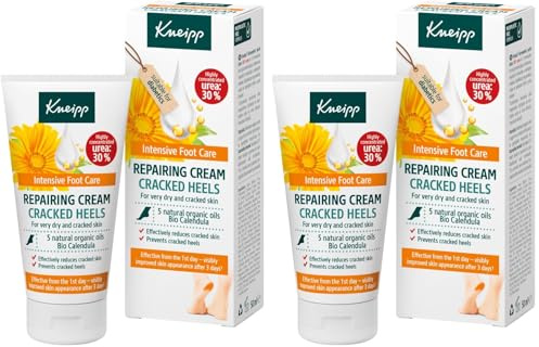 Kneipp Creme rissiger Fersen; repariert und verhindert Risse in den Fersen; regeneriert; beruhigt und erfrischt; natürliche und organische Öle; Harnstoff; Panthenol; Orangengeruch; 50 ml