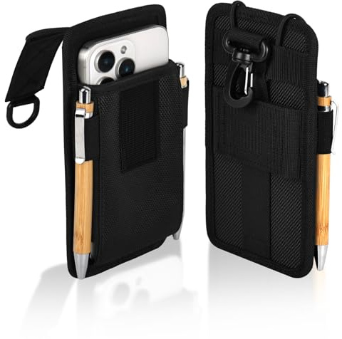 bssmmai Handytasche Rucksack, Handyhalterung Rucksack Wandern Kompatibel mit iPhone 16, 15, 14, 13, 12 Pro und XR, Auch Kompatibel mit Galaxy S25, S24, S23 Plus und S22