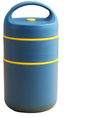 Contenedor de alimentos aislado ligero y apto para lavavajillas, lonchera térmica al vacío para alimentos fríos o calientes (C)