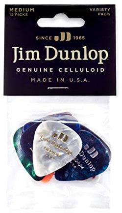 Dunlop PVP106 GENUINE CELLULOID - Variety Pack (12 Picks assorted) Medium