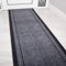 The Rug House Grey Rubber Backed Very Long Hallway Hall Runner Narrow Rugs Custom Length - Sold and Priced Per Foot 20ft