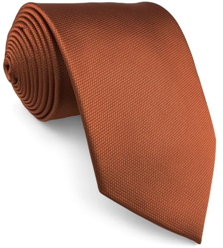 Shlax&Wing Hochzeit Herren Seide Krawatte Orange Einfarbig Dünne