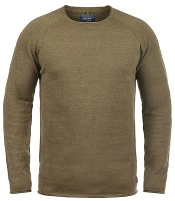 Blend BHJohn Herren Strickpullover Feinstrick Pullover mit Rundhalsausschnitt