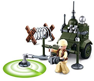 Sluban Klemmbausteine Mini-Bauset Minensucher WWII (88 Teile) [B0678D], Spielset Klemmbausteine, Soldaten, mit Spielfigur, Army WWII bunt, SL07125