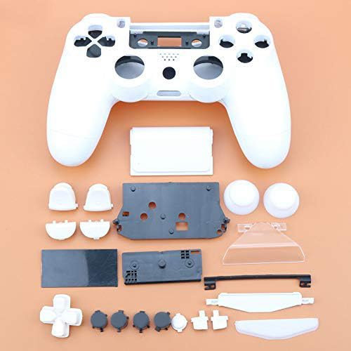 Carcasa Completa con Botones para Mando inalámbrico Sony Playstation 4 PS4 JDM-011 JDM-001, Color Blanco