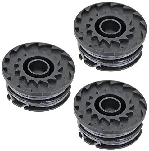 SPARES2GO 3m Line & Spool for Greenworks Strimmer Trimmer (Pack of 3)