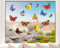 Pixblick Fenstersticker - Schmetterlinge, Bienen, Marienkäfer und Spatzen I Made in Germany I Wiederverwendbar