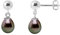 PEARLS & COLORS - Boucles d'Oreilles Véritables Perles de Culture de Tahiti Poires 8-9 mm - Qualité A + - Argent 925 Millièmes - Bijou Femme