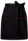 Nanxson kurz Küchenschürze Bistroschürze Schürze Unisex professionelle Taille-Schürze Kellnerschürzen Grillschürze mit 2 Vordertaschen CF3098 (Schwarz, 1)