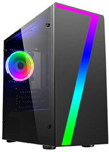 OCHW Seven RGB Ultra Fast Family Home Office Gaming PC: Desktop Computer, AMD Athlon 3000G Dual Core Processor ATI Radeon HD Vega 3 Graphics 120GB SSD Hard Drive, 16GB RAM Wifi, Windows 11