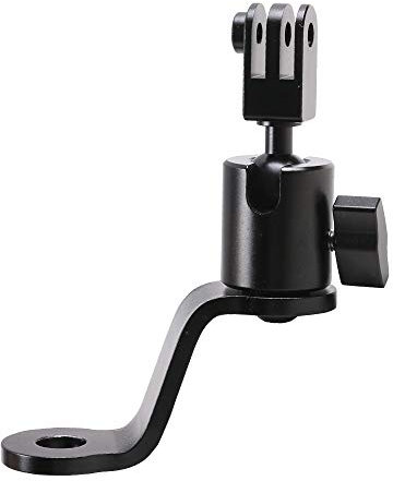 Supporto staffa per montaggio specchietto retrovisore moto in alluminio SUREWO compatibile con GoPro Hero 13/12/11/10/9/8/7/6 (2018)/5 nero APEMAN AKASO TENKER Camppark DJI Osmo Action 5 Pro/4/3