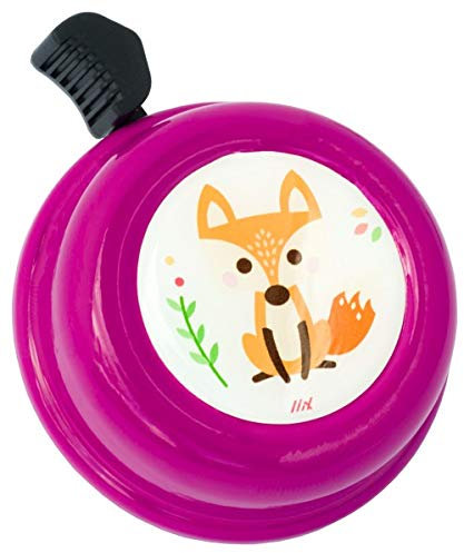 Liix Colour Bell Fuchs Fox Tier Zoo Design Fahrradklingel für Kinder und Erwachsene (Magenta)