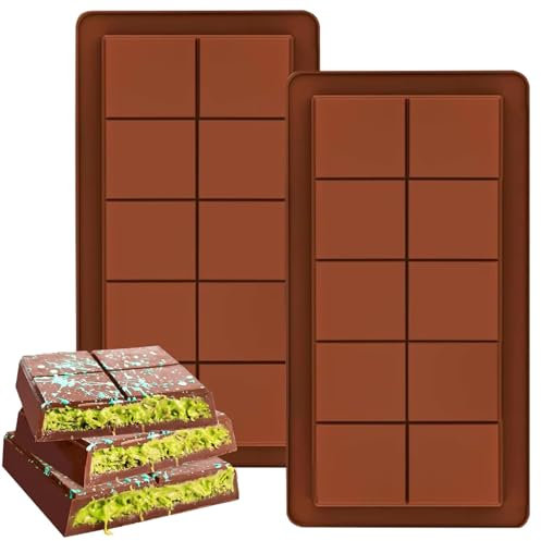 Lot de 2 moules à chocolat en silicone de qualité alimentaire sans BPA