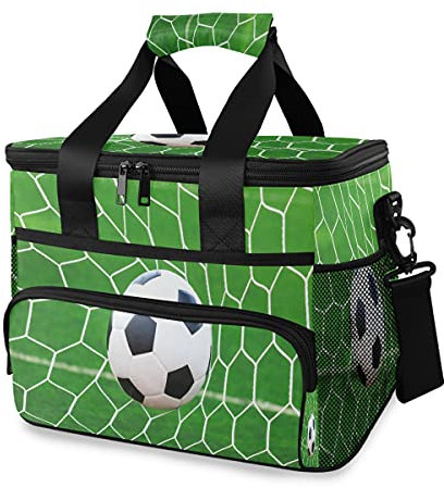 HMZXZ Groß Kühltasche Picknicktasche Lunchtasche Sport Ball Fußball Fußball 15L Isoliertasche Brotdose Cooler Cooling Tote Bag für Lebensmitteltransport, Camping, BBQ