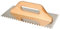 KOTARBAU® - Spatola dentata in acciaio inox, 280 x 130 mm, denti da 6 x 6 mm, con manico in legno