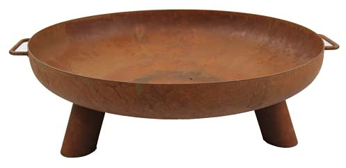 Feuerschale Alpha Ø 500 mm 50 cm Rostoptik inkl. 3 Füße und 2 Griffe