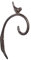 Hanging Basket Bracket, Lovely Bird Shape Garden Cast Iron Hanging Basket Hook, Wall Mount Rustic Cast Iron Plant Bracket for Lantern, Garden Bird Feeders, Wind Chimes, Lantern(As shown)