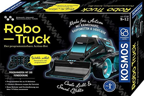 Kosmos 621049 Robo-Truck-Der programmierbare Action-Bot, Bausatz für programmierbaren Truck, viele spannende Aktionen per Fernsteuerung, geländegängiges Mint-Spielzeug für Kinder ab 8 Jahren