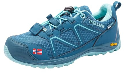 Trollkids Kids Skarvan Hiker Low 40, Glacier Green