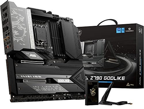 MSI MEG Z790 GODLIKE Scheda madre, E-ATX - Supporta processori Intel Core 12a e 13a, LGA 1700-Touch LCD e RGB, 105A SPS VRM, DDR5 7800+MHz/OC,M.2 Gen5,10G e 2.5G LAN, Wi-Fi 6E, Thunderbolt 4