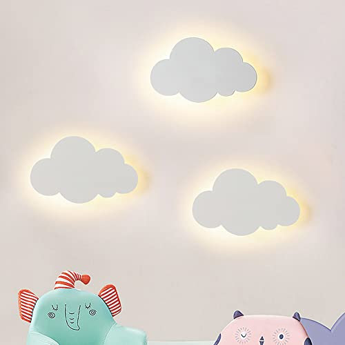 Wolke Wandlampe MäDchen Junge Cartoon Schlafzimmer Nachttischlampe Dekorative Wandlampe Kreative PersöNlichkeit Kunst Kinderzimmer Lampe Zweifarbiges Licht