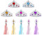 Aomig Prinzessin Kostüme Zubehör, ELSA Prinzessin Schmuck, Mädchen Dress up Zubehör, Dress Up Accessoires mit Elsa Tiara Krone Zauberstab