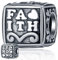 Christlich Glaube Kreuz und starke Hoffnung Charms in 925 Sterling Silber, Faith Cross Hope Würfel Perlen mit CZ, passen Pandora Religiös Armband, Geschenk für Ostern Tag/Ruhestand/Weihnachten