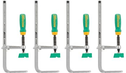 MICROJIG Matchfit DVC-850AP 2-In1, Track And In-Line Dovetail Clamp, 4-Pack, Green