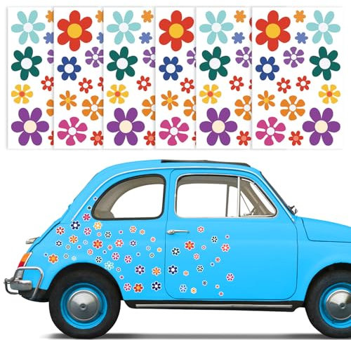 Daisy Blume auto dekoration aufkleber, 6 Blätter Auto Aufkleber Daisy blumen autoaufkleber blumen Daisy Aufkleber Blume Auto Dekoration Auto Körper Aufkleber(Farbe)