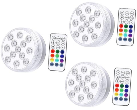 Uonlytech 3 Juegos Luz De Piscina De 13 Luces Lámpara Subacuática Llevada Luz De La Piscina Enterrada Luz De La Bañera De La Piscina Bateria Led Abdominales Dirigió Piscina De Buceo