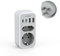 TESSAN Adaptateur Prise USA, 6 en 1 Prise Canada avec 2 USB C et 2 USB A, Adaptateur Type B France vers Americaine Canada Mexique Thailande