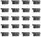 Lot de 20 bouchons carrés en plastique noir de 60 mm x 60 mm, capuchons intérieurs pour chaises, bureaux, tables, meubles de pieds