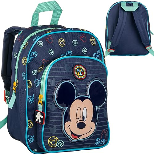 alles-meine.de GmbH Kinder - Reiseartikel & Taschen - Verschiedene Artikel frei wählbar - Kinder Rucksack - Mickey Mous - Tasche - wasserfest & beschichtet - Kinderrucksack - 2 F..