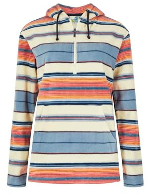 Weird Fish Lana 1/4 Zip Microfleece Hoodie Ecru Size 22. (Jumper/Sweater/Fleece)