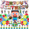 WuGU Geburtstagsdeko Jungen - 47 Stück Videospiele Party Supplies, Mini-Craft Dekoration, Kinder Partyzubehör Set für Birthday