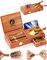 Zigarren-Humidor & Aschenbecher-Set mit Zedernholz ausgekleidet – mit Zigarrenschneider, Hygrometer, Luftbefeuchter, Zugverstärker, Whiskey-Tablett und Handy-Halter – Geschenk für Männer