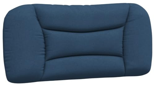 vidaXL Kopfteil Kissen Hvar, Kopfteilkissen mit Reißverschluss, Rückenkissen mit hervorragender Rückenlehne, Kopfkissen Lesekissen, Blau 80cm Stoff