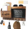 SHTALHST Schlüsselbrett Holz mit Ablage, Schlüsselbrett Groß– 40x22 cm, Schlüsselkasten Vintage mit 9 Schlüsselhaken, Briefablage, Wandgarderobe, Schlüsselbrett Personalisiert, Tafel