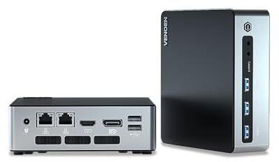 VENOEN NUC Mini PC Core i5 1340P Business Mini PC Win 11 Pro, 32G DDR5 1TB NVME SSD Mini Office PC 8K HTPC, HD/DP/USB-C Triple Display, 2 LAN/WIFI 6/BT 5.2/Auto Power On/Wake On LAN