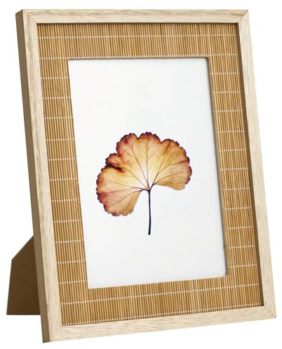 SUMGAR Boho 13x18 Bilderrahmen, 13 x 18 Fotorahmen für die Wand, Fotorahmen aus natürlichem Bambus gewebt Wand order Tabelle Geschenk für Familie, Papa, Oma, Freunde Geschenk für Mama Muttertag