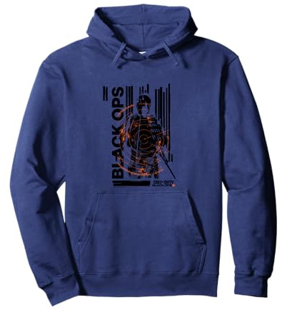 Call Of Duty Black Ops Soldier Silhouette Distressed Logo Felpa con Cappuccio