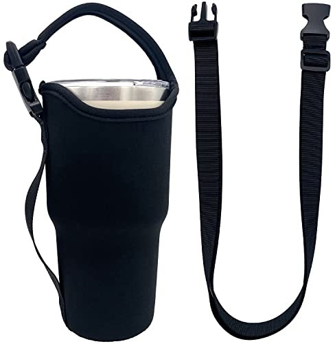 KOSTOO 30OZ Neoprene 3IN1 Tumbler Carrier Holder Pouch, Water Bottle Holder Bag with Shoulder Strap, Fit for YETI, Rtic, Atlas, Ozark Trail Cups-Star