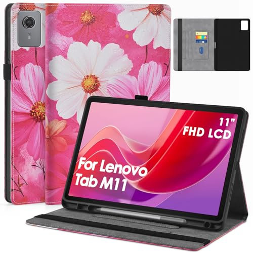 KATUMO Custodia per Lenovo Tab M11 (11 pollici) 2024 Tablet TB330FU/331FC, con portapenne, in morbida pelle TPU