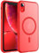 TOCOL für iPhone XR Hülle für Magsafe, Stoßfest Anti-Fingerabdruck Kratzfest Transluzente Rückseite rutschfest Matt Magnetisch Handyhülle für iPhone XR Case, Rot