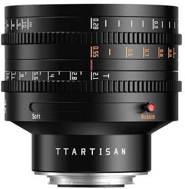 TTARTISAN Obiettivo cinematografico T2.1 da 35 mm, full frame, messa a fuoco manuale, soft bokeh e bolla bokeh per Fuji X