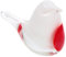 Homoyoyo Liuli Red Bird Weißer Vogel Feiertags -Glas -Figur Glaskunstdekor Briefbeschwerer aus Glas mundgeblasene Glasfiguren Briefbeschwerer aus klarem Glas kleine Glastiere Glasvogeldekor